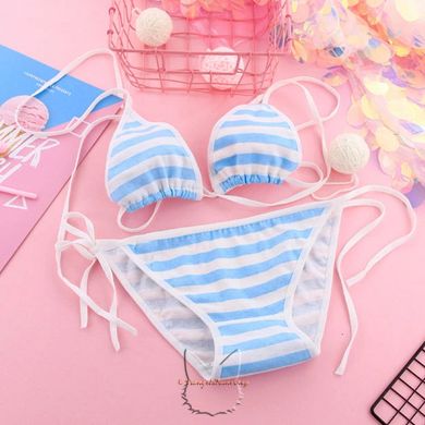 Women's underwear in Japanese style with stripes - blue