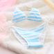 Women's underwear in Japanese style with stripes - blue