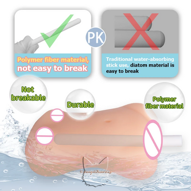 Absorbent water-absorbing antibacterial stick for sex toys and dolls