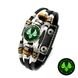 Leather luminescent bracelet "Eye of God" based on the game "Genshin Impact" - anemo element