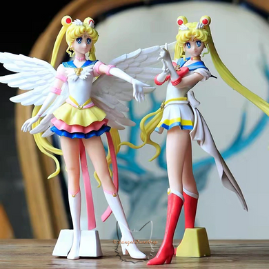 Anime figure "Tsukino Usagi - Sailor Moon (Bishoujo Senshi Sailor Moon Eternal)" GLITTER & GLAMOURS Eternal Sailor Moon Pastel Color Ver. - 23 cm, with wings