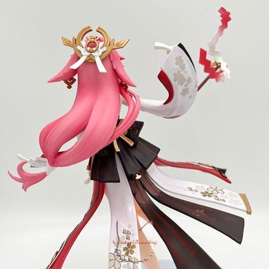 Anime figure "Yae Miko Priestess" based on the game "Genshin Impact" - 25 cm, Completed Model, Yae Miko, 25 cm, Hard body, Hard chest, Boxed, Premium copy (replica)