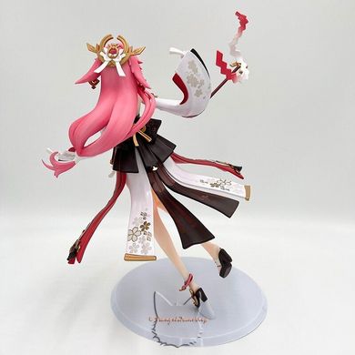 Anime figure "Yae Miko Priestess" based on the game "Genshin Impact" - 25 cm, Completed Model, Yae Miko, 25 cm, Hard body, Hard chest, Boxed, Premium copy (replica)