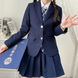 Korean school uniform for womens - navy blue blazer - XS-3XL