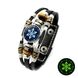 Leather luminescent bracelet "Eye of God" based on the game "Genshin Impact" - cryo element