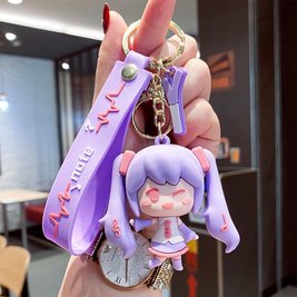 Waterproof keychain "Hatsune Miku" - "Vocaloid" - purple