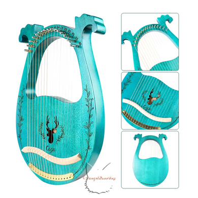 Lyre Harp 16 strings blue color - type A