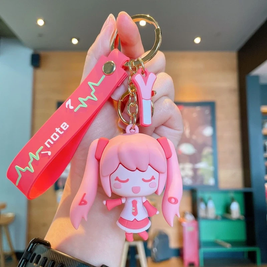 Waterproof keychain "Hatsune Miku" - "Vocaloid" - pink