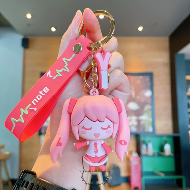 Waterproof keychain "Hatsune Miku" - "Vocaloid" - pink