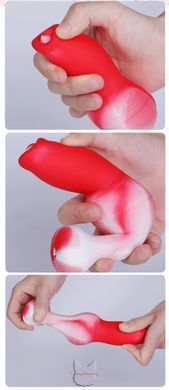 Anal tail with removable silicone dildo "dog" - M size