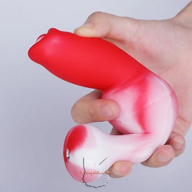 Anal tail with removable silicone dildo "dog" - M size