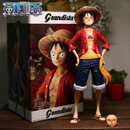 Anime figure "Luffy Monkey D." - One Piece Grandista -The Grandline Man- - 27 cm, Game Prize, Luffy Monkey D., 27 cm, Hard body, Without box, Copy (Replica)