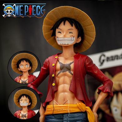 Аніме фігурка "Луффі (Luffy Monkey D.)" - Ван-Піс Великий Куш (One Piece) Grandista -The Grandline Man- - 27 см, Game Prize, Луффі, 27 см, Тверде тіло, Без коробки, Копія