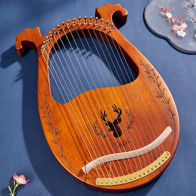 Lyre Harp 16 strings brown