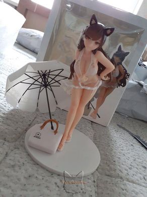 Anime figure "Atago Manatsu" Koushinkyoku Ver. from the game "Azur Lane" - 18 cm, White, Completed Model, Atago Manatsu, 18 cm, Hard body, Hard chest, Boxed, Premium copy (replica), With replaceable parts