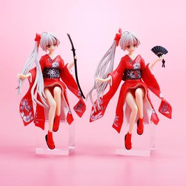 Anime figurine "Kasugano Sora in a kimono (Kasugano Sora) - Yosuga no Sora" - red, 13 cm