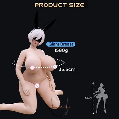 Full size realistic silicone sex doll 2B - giant breast, thick