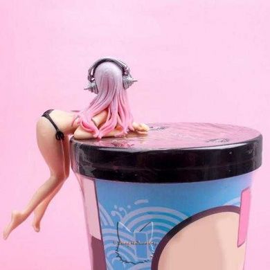 Anime figure "Super Sonico" in bikini, 10.5 cm, Completed Model, Super Sonico, 10.5 cm, Hard body, Hard chest, Without box, Copy (Replica)