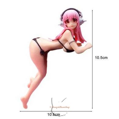 Anime figure "Super Sonico" in bikini, 10.5 cm, Completed Model, Super Sonico, 10.5 cm, Hard body, Hard chest, Without box, Copy (Replica)