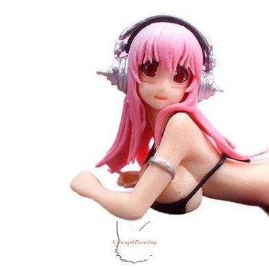 Аніме фігурка "Супер Соніко (Super Sonico)" у бікіні, 10.5 см, Completed Model (завершена модель), Супер Соніко, 10.5 см, Тверде тіло, Жорсткі груди, Без коробки, Копія