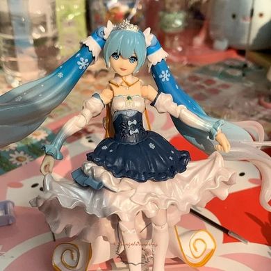 Anime figure (figma EX-054) "Hatsune Miku Snow Princess Ver." 10th anniversary - Vocaloid - 13.5 cm, copy