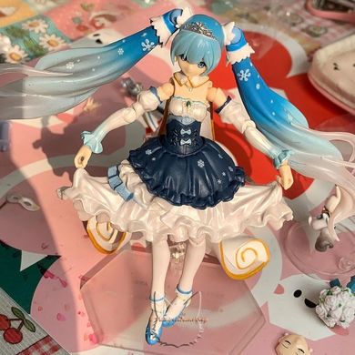 Anime figure (figma EX-054) "Hatsune Miku Snow Princess Ver." 10th anniversary - Vocaloid - 13.5 cm, copy