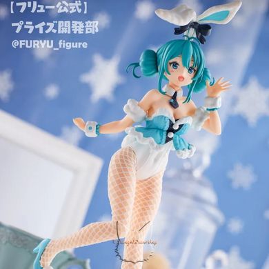 Anime figure "Hatsune Miku" white rabbit (BiCute Bunnies White Bunny Pearl Color Ver.) - original, 18 cm