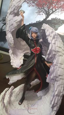 Anime figure "Konan" from the Akatsuki organization (Akatsuki Konan) - Naruto (Naruto Shippuden) - 37 cm, Completed Model, Konan, 37 cm, Hard body, Boxed, Original