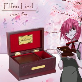 Wooden automatic music box - melody "Lilium" from the anime "Elfen Lied" - 18 tones, Music box