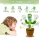 Children's toy dancing luminous talking plush cactus that can sing, Interactive toy, Unisex