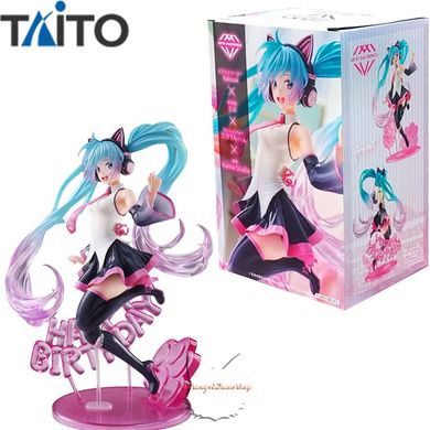 Anime figure "Hatsune Miku Happy Birthday Happy Cat ver." - original, 23 cm