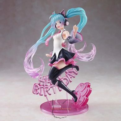 Anime figure "Hatsune Miku Happy Birthday Happy Cat ver." - original, 23 cm