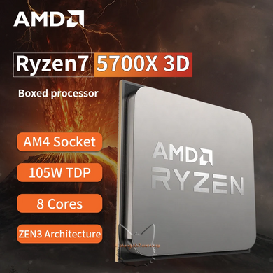 Процессор AMD Ryzen 7 5700X3D 3.0GHz/96MB (100-100001503WOF) sAM4 Retail