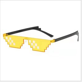 ThugLife meme 8-bit sunglasses - yellow