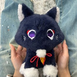 Plush anime cat "Scaramouche" from the game "Genshin Impact" - 25 cm, 25 cm, Scaramouche