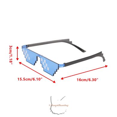 ThugLife meme 8-bit sunglasses - black, square frame