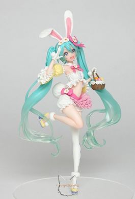 Аниме фигурка "Хацуне Мику (Hatsune Miku)" пасхальный зайчик 2nd Season Spring ver. Easter Bunny - оригинал Taito, 18 см