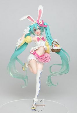 Аниме фигурка "Хацуне Мику (Hatsune Miku)" пасхальный зайчик 2nd Season Spring ver. Easter Bunny - оригинал Taito, 18 см