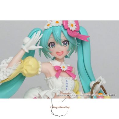 Аниме фигурка "Хацуне Мику (Hatsune Miku)" пасхальный зайчик 2nd Season Spring ver. Easter Bunny - оригинал Taito, 18 см