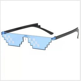 ThugLife meme 8-bit sunglasses - blue