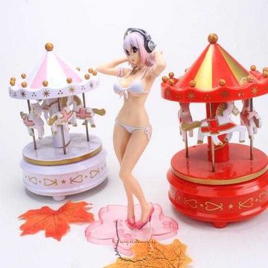 Anime figure "Super Sonico" - removable bikini - 19x8 cm, White, Cast-off figure (removable clothes), Super Sonico, 19 cm, Hard body, Hard chest, Without box, Copy (Replica)