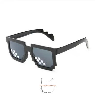 ThugLife meme 8-bit sunglasses - black, square frame