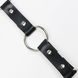 Adjustable leather neck straps with metal anal hook and leash - BDSM bondage