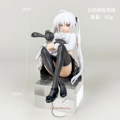 Anime figurine "Kasugano Sora" from "Loneliness for Two (Yosuga no Sora)" - white with a bunny, 9 cm