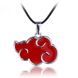 A pendant in the form of a red cloud - emblem of the Akatsuki organization based on the anime Naruto (Naruto Shipuuden), Red