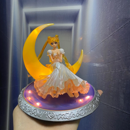 Anime figurine Princess Sailor Moon - Sailor Moon Figuarts Zero chouette Princess Serenity - 14 cm, with LED lights (USB)