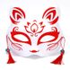 Японская маска лисы (кицунэ) - Japanese fox mask (kitsune) с колокольчиками - красная, тип D