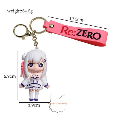 Keychain based on the anime "Life in an alternative world from scratch (Re:Zero - Starting life in another world)" - Rem