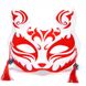 Японская маска лисы (кицунэ) - Japanese fox mask (kitsune) с колокольчиками - красная, тип E