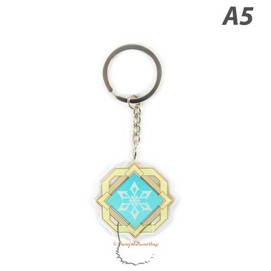 Double-sided keychain "Eye of God - Li Yue (Liyue harbor)" based on the game "Genshin Impact" - cryo element